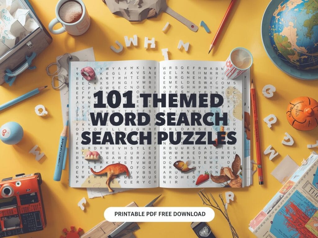 101 Themed Hard Word Search Puzzles