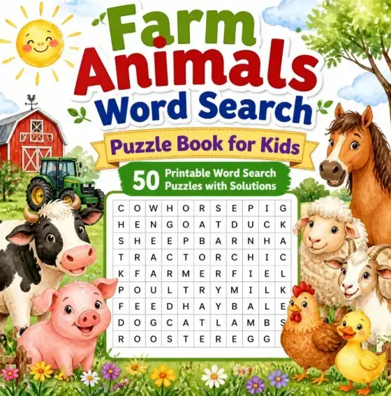 50-Fun-Farm-Themed-Word-Search-Puzzles-with-Solutions