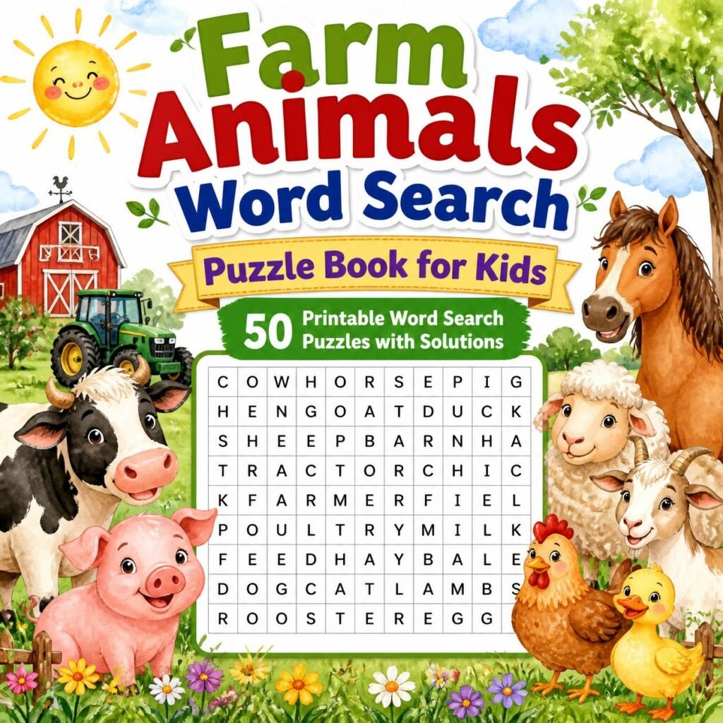 50-Fun-Farm-Themed-Word-Search-Puzzles-with-Solutions