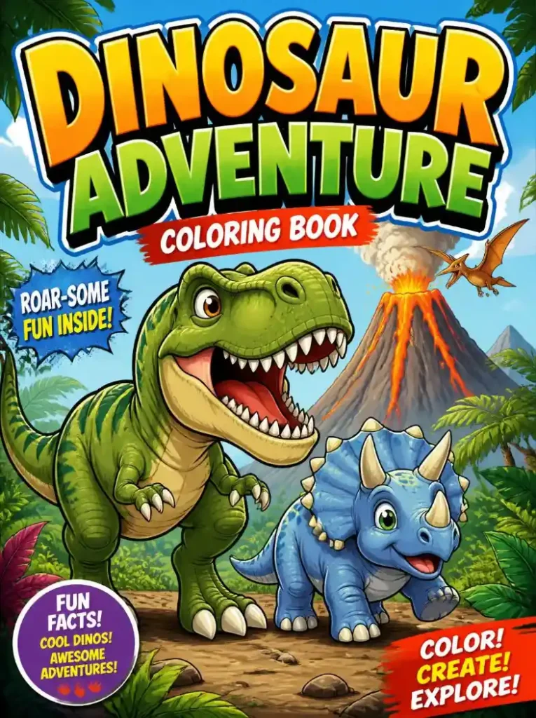 Free Dinosaur Coloring Pages for Kids 30 Action-Packed Prehistoric Adventures!