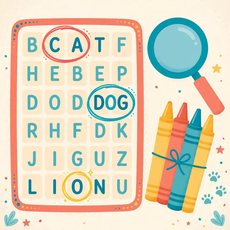 Free printable word search puzzles for kids