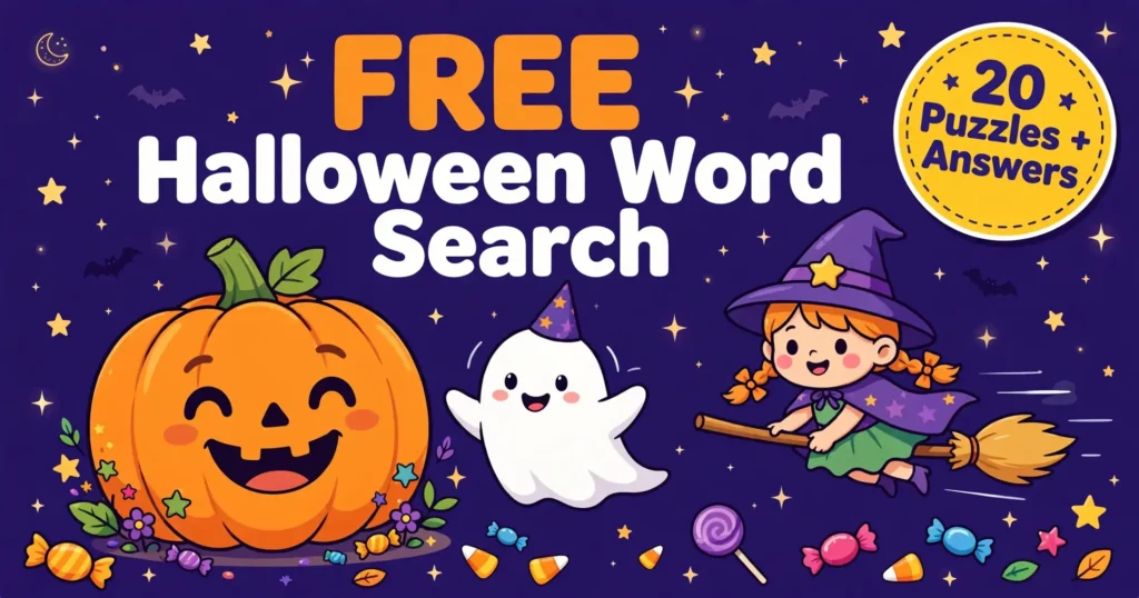 halloween word search for kids