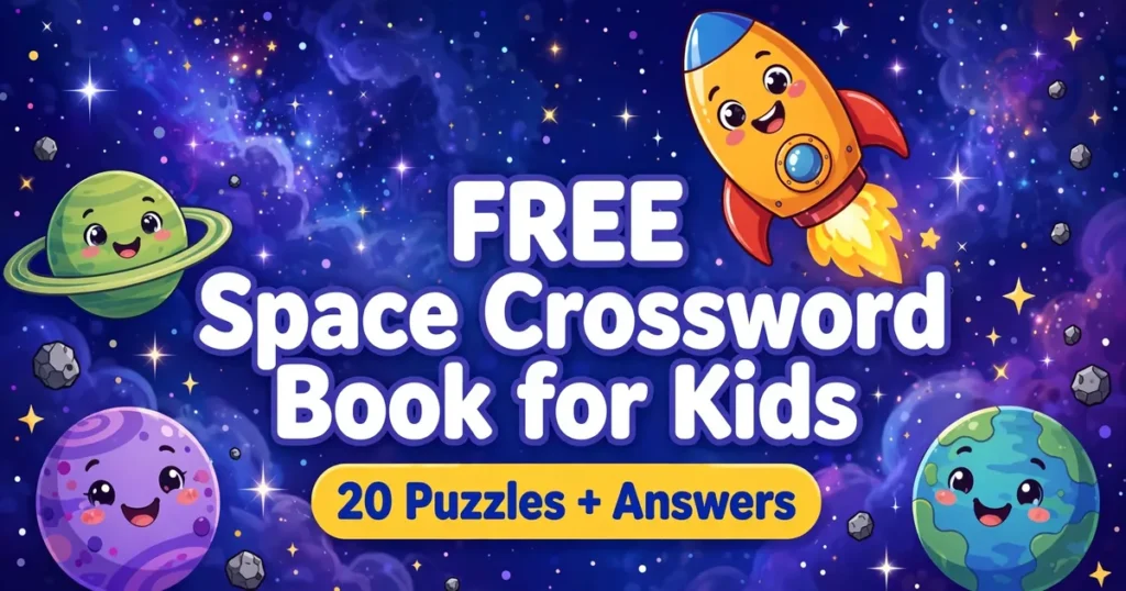 Free Printable Space Crosswords for Kids