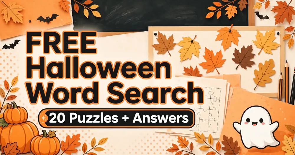 Free Halloween Word Search for Teachers
