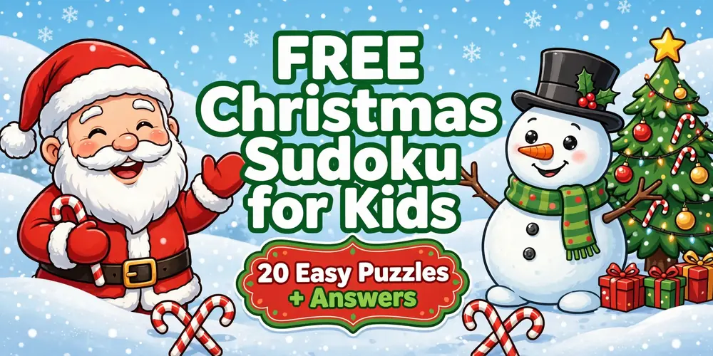 free printable christmas sudoku for kids