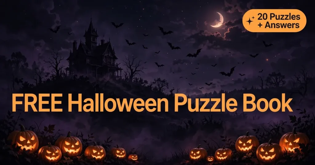 Halloween mixed puzzle book for adults