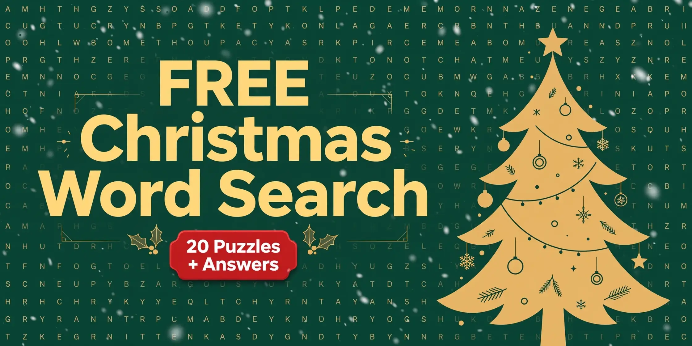Free Printable Christmas Word Search for Teens and Adults