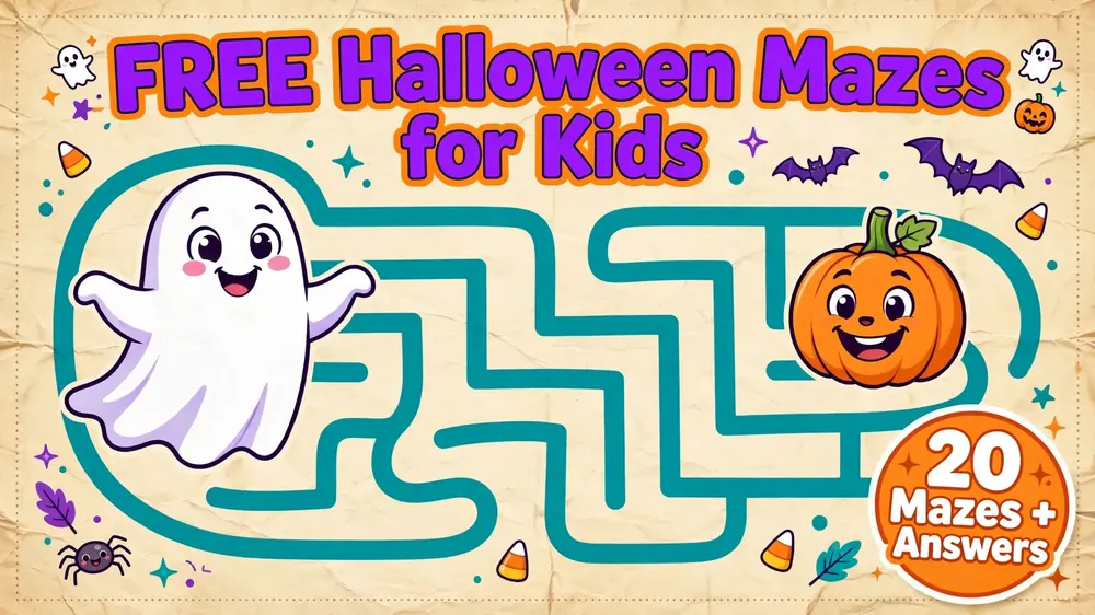 Free Halloween Mazes for Kids