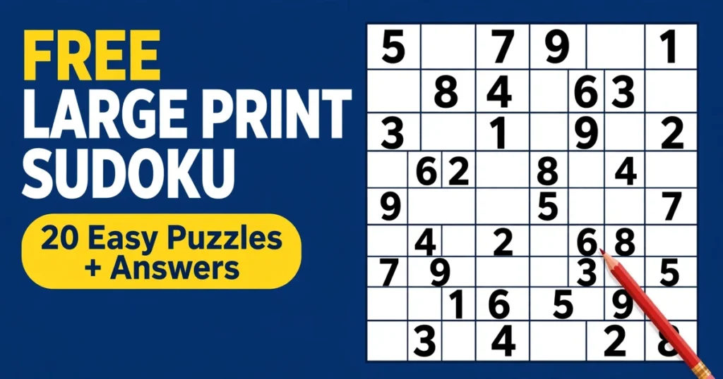 Free large print easy sudoku for seniors