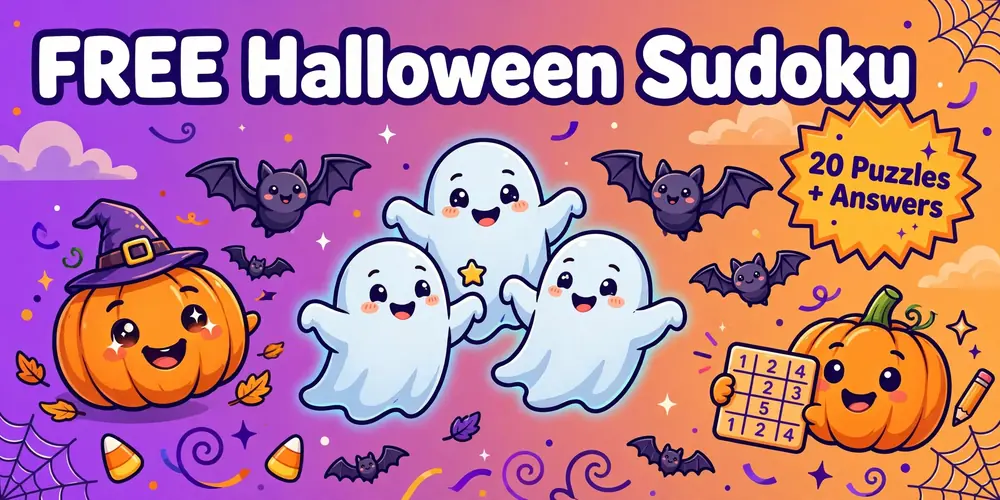 Free Printable Halloween Sudoku for Kids